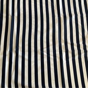 Blue and White Striped Cotton Fabric
